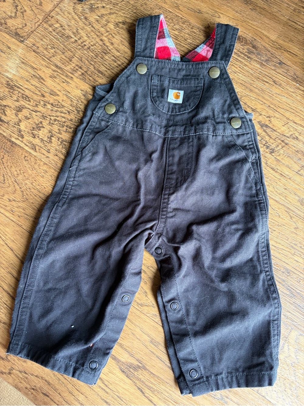 Carhartt Kids Navy Canvas Overalls 9M